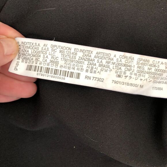 Zara Black Mini Dress with Fringe Sleeves - Picture 10 of 14